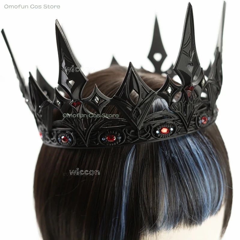 3,k;6\g/Love And Deepspace Xavier Cosplay King of Darknight Outfit Prop Moonfall Lightbringer Crown Wig Accesorios para hombrek;6,y'9