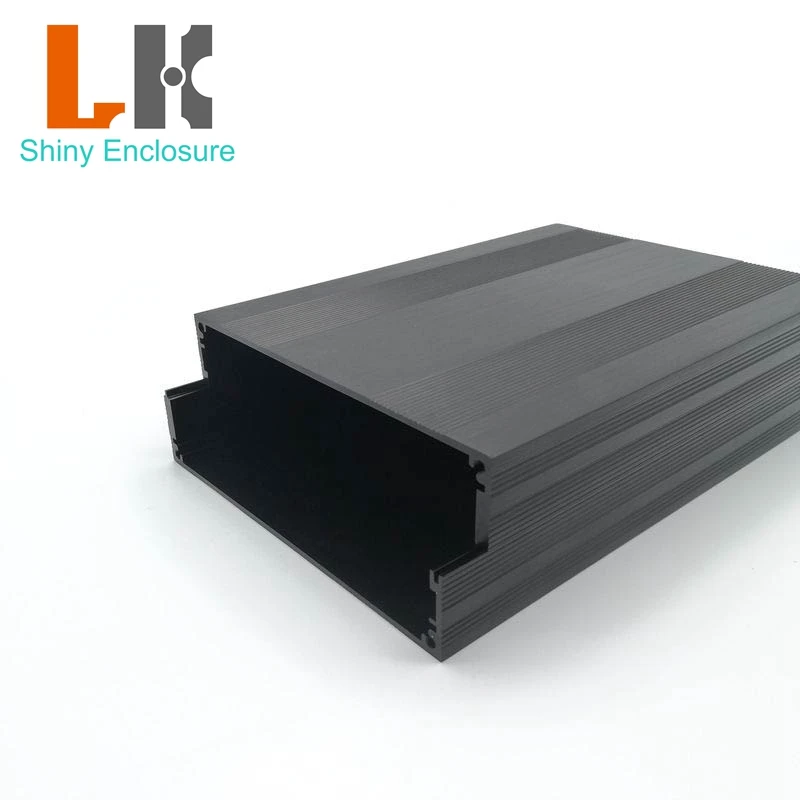 54x145x200mm New Diy Electronics Aluminum Pcb Black Project Box Electrical Extruded Aluminum Heatsink Enclosure LK-AL31
