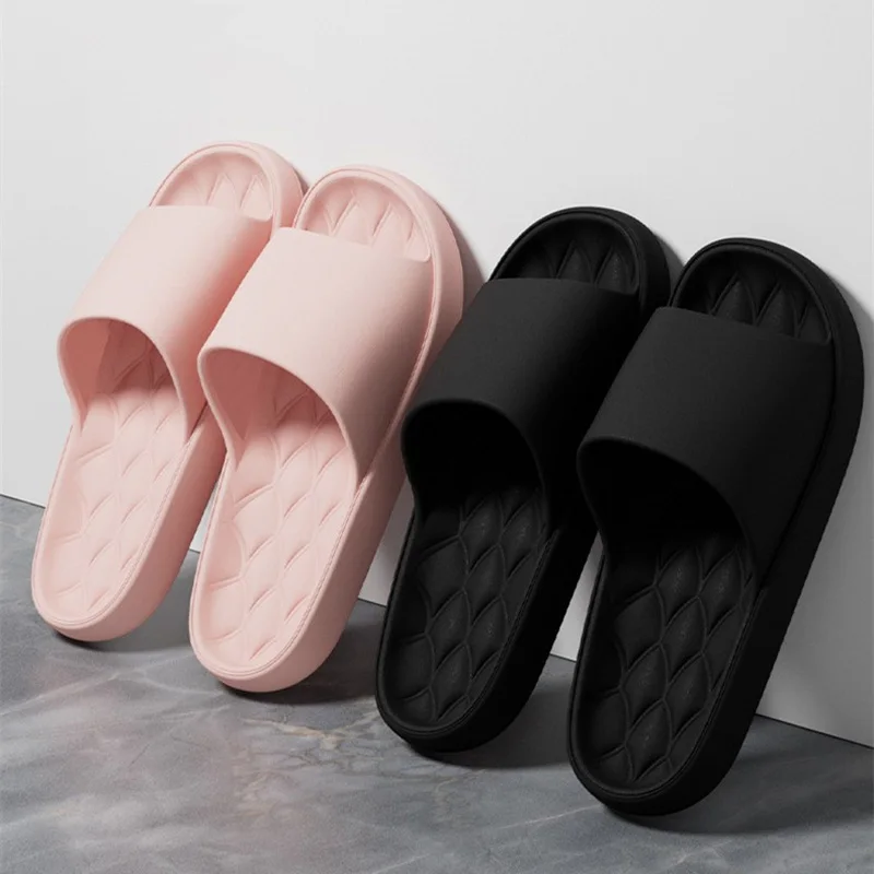 

New Summer Women Slippers Couples Soft Light Non-Slip Indoor Slides Soft EVA Bathroom House Shower Shoes Men Beach Sandals