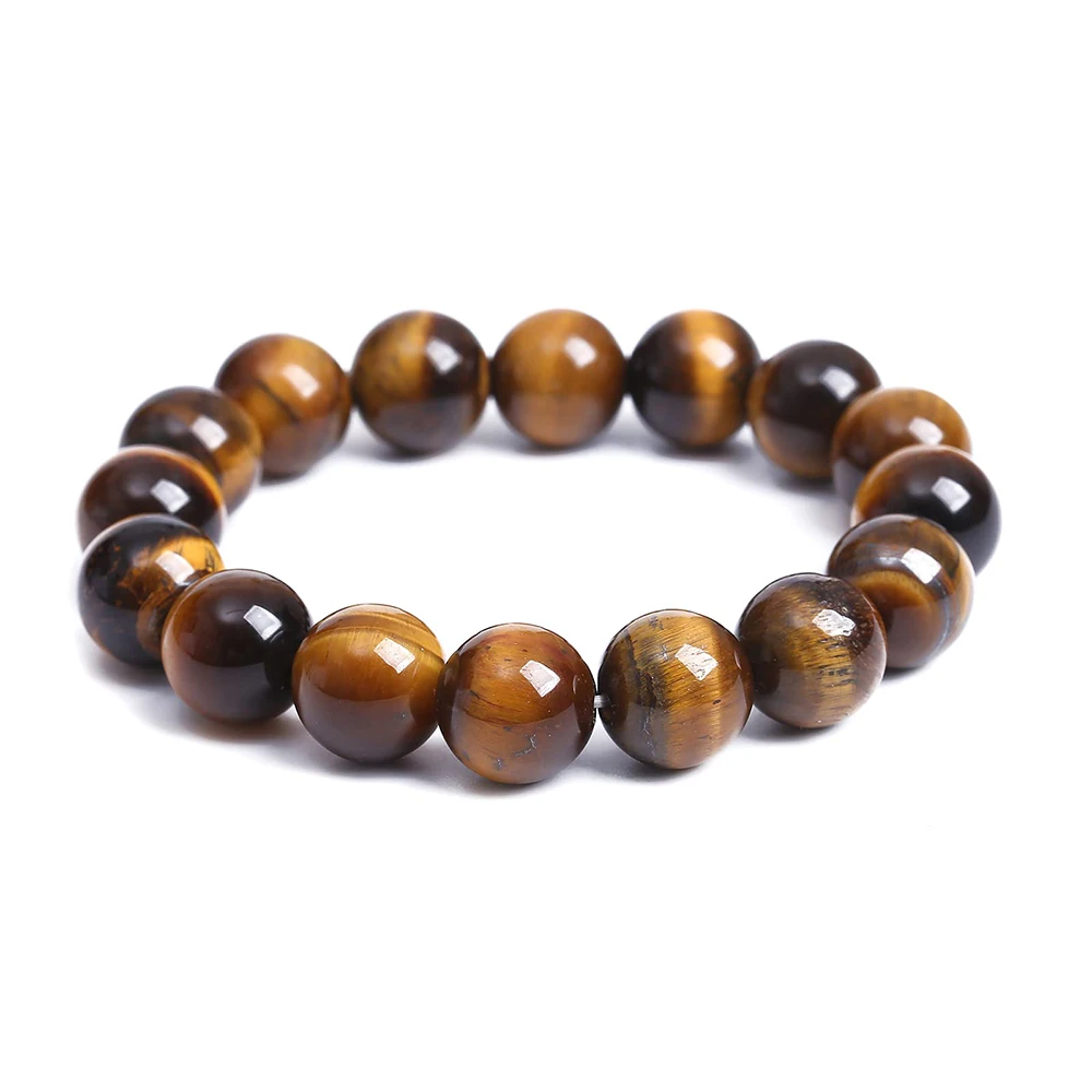 Fashion Tiger Eye Bangles Men 4-10mm Natural Energy Stone Beads Reiki Healing Crystals Bracelets for Women Jewelry Pulseras Gift