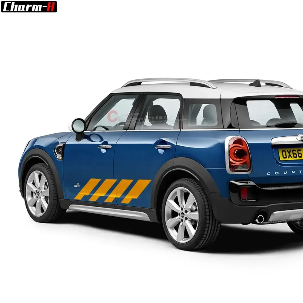 2 قطعة تصفيف السيارة الجانب تنورة سباق المشارب الشارات ديكور ملصق الرسومات لميني كوبر كونتري مان F60 2017-الحاضر #3