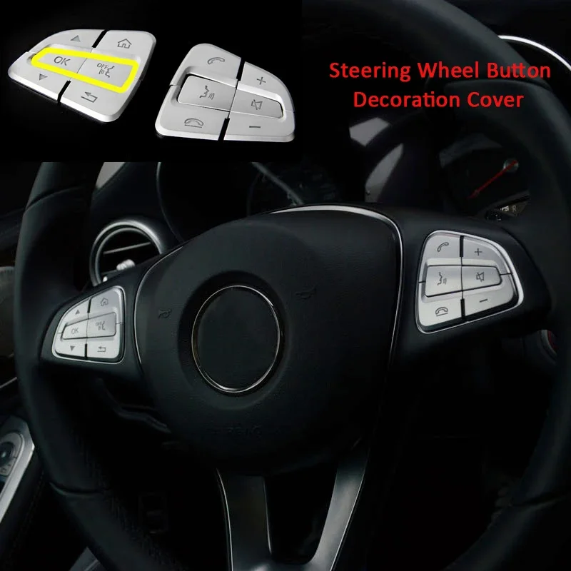 

Car Steering Wheel Button Cap Cover Decoration Repair Kit for Mercedes-Benz A/B/C/E/S/GLC/CLA/CLS/GLE/GLS/GLK-class