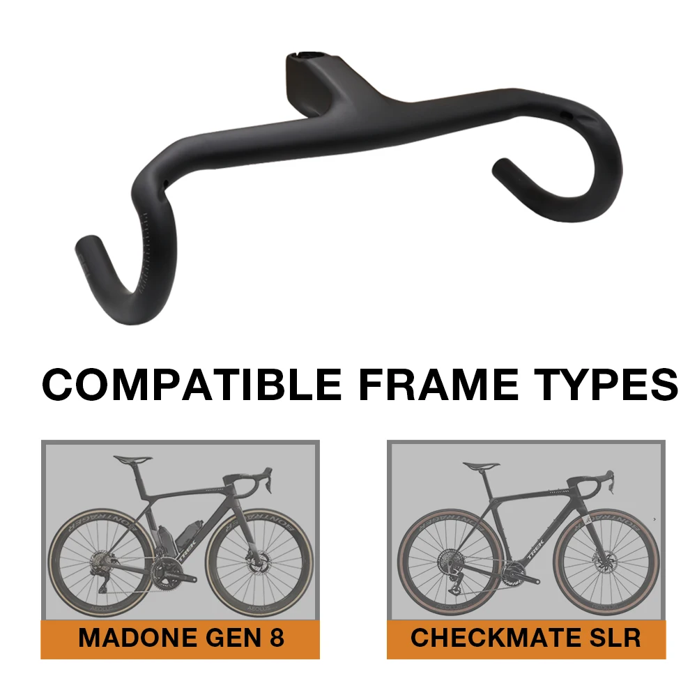For SLR Gen8/Checkmate SLR Frame RSL Aero Integrated Carbon Fiber Road Bike Handlebar 380mm-440mm black matte Free accessories