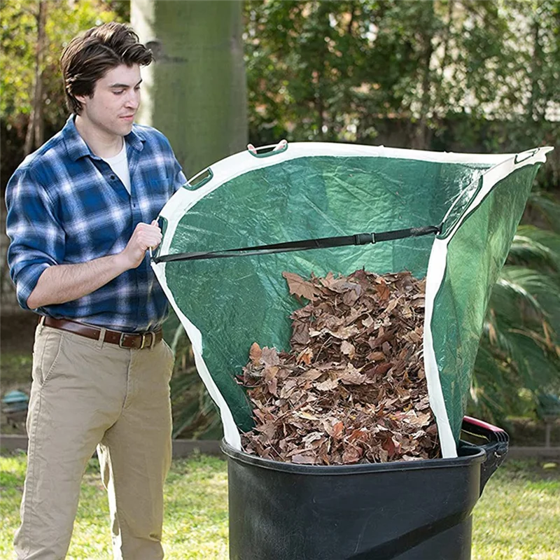 

2025 Trend Garden Foldable Leaf Collector, Outdoor Gardening -Up Round Leaf Dustpan, Reusable Garden Waste Collection Bucket
