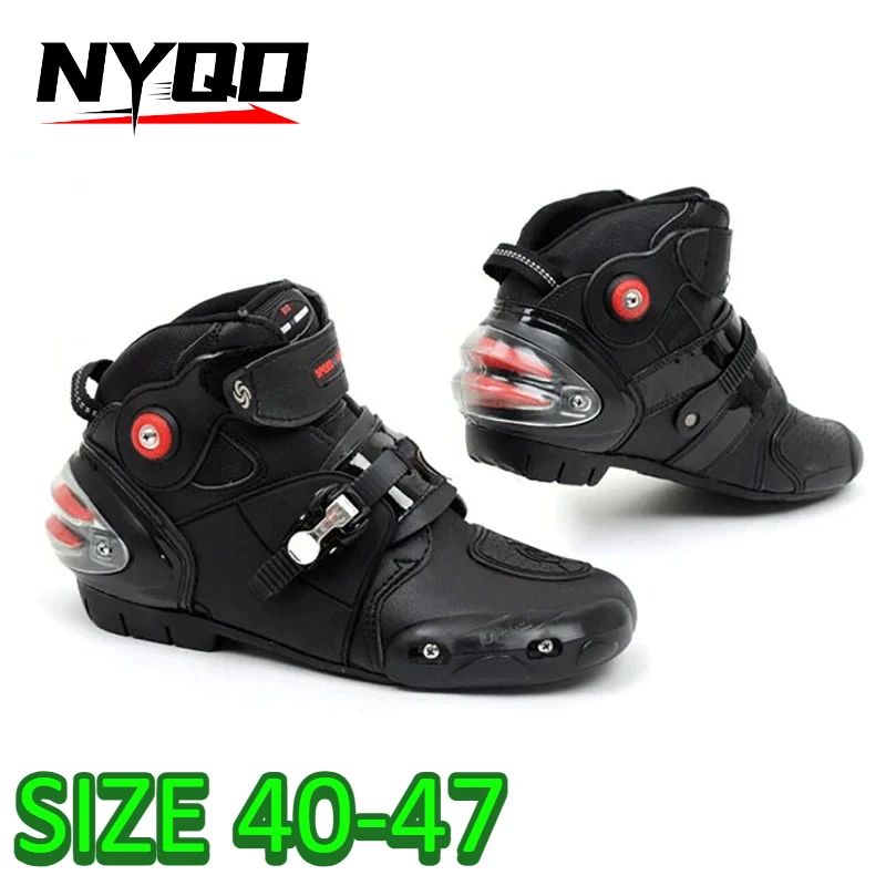 

Original Motorcycle Ankle Boots Street Moto Riding Microfiber Leather Shoes Motorbike Short Botas Moto Sports Protective Boots