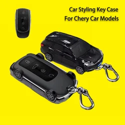 Car Model for Chery Tiggo 8 PRO / PRO MAX / OMODA 5C / 7 PRO MAX Smart Remote Key Cover Holder Keychain Accessories