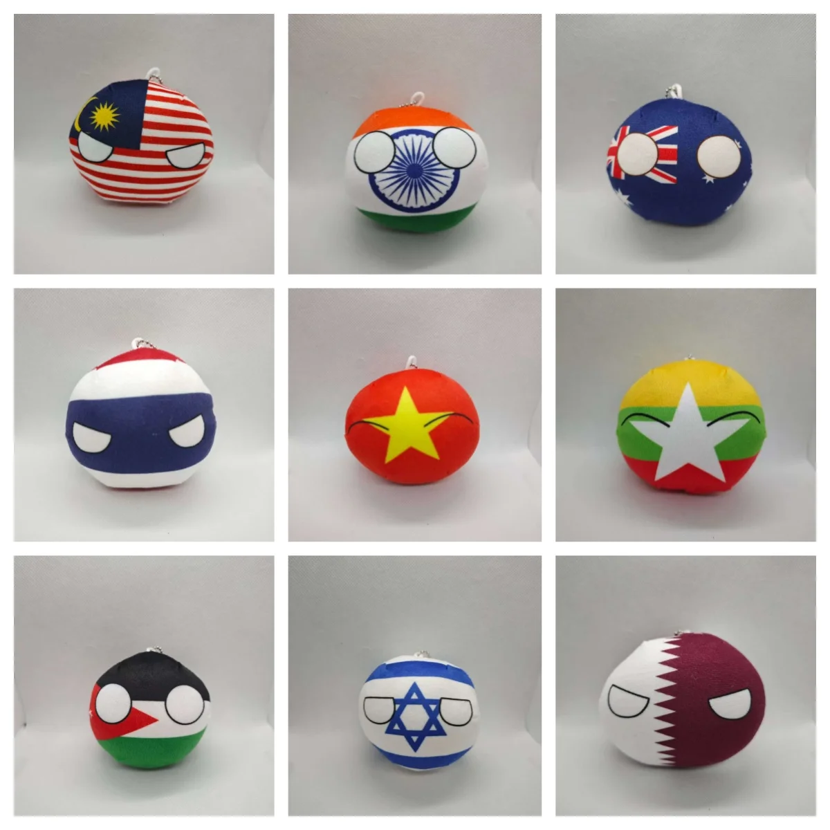 

9cm Polandball Plush doll Mexico Bangladesh Colombia Laos Cambodia Countryball Pendant Toy Gift