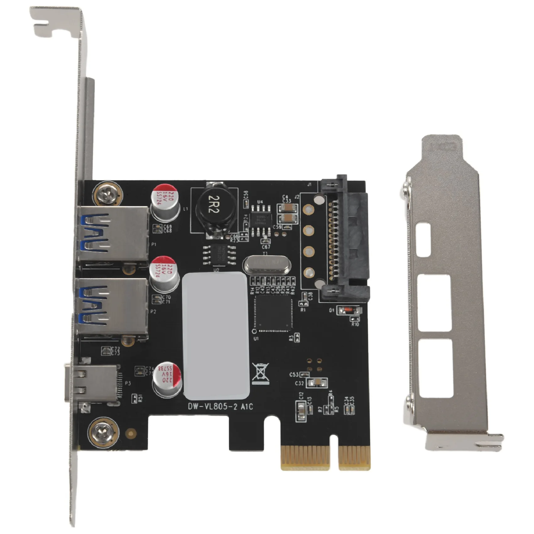 AEE7-Usb 3.1 نوع C Pcie بطاقة التوسعة Pci-E إلى 1 نوع C و 2 نوع A 3.0 Usb محول Pci Express تحكم Hub للكمبيوتر المكتبي