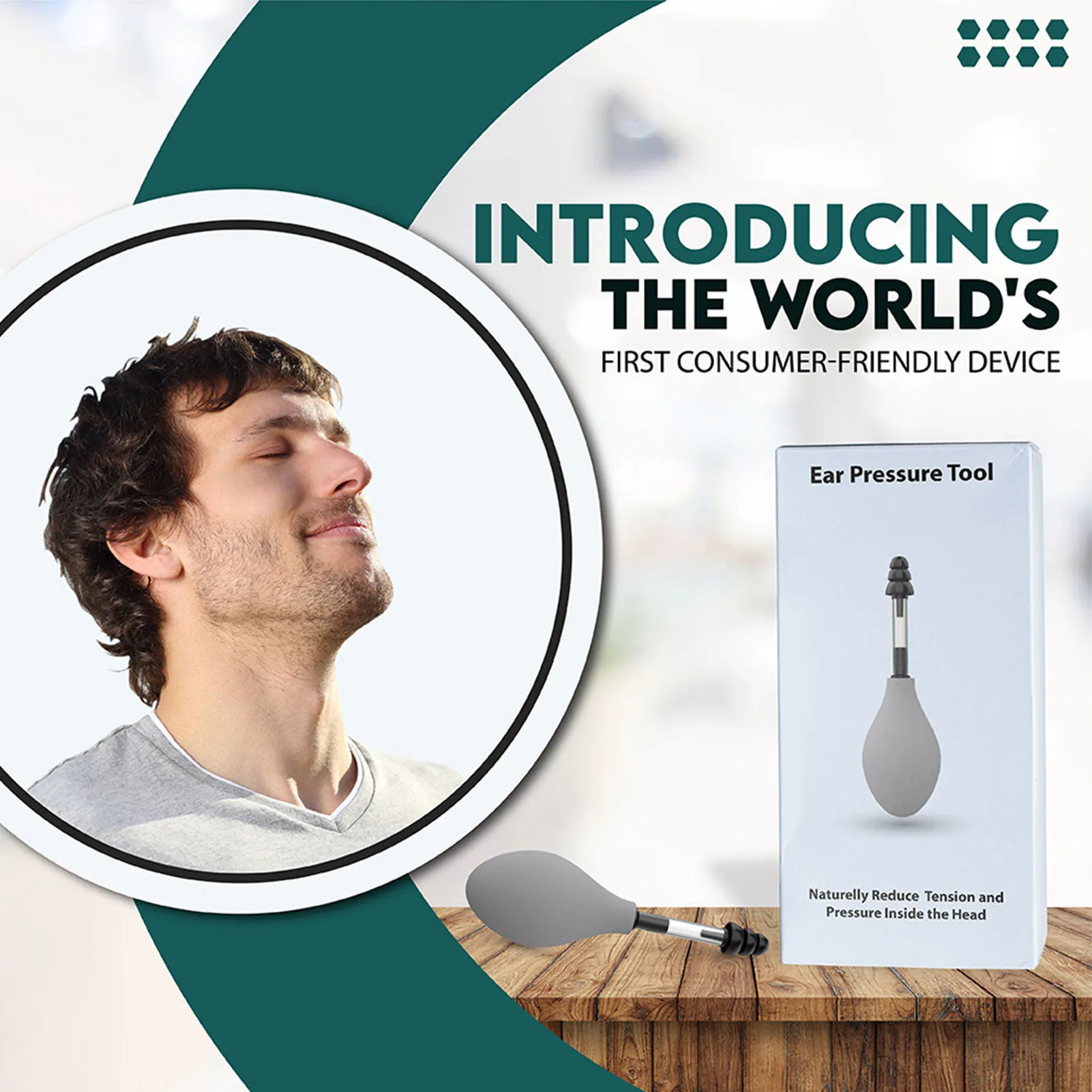 

Ear Pressure Relief Tool Reduce Tension Pneumatic Stimulation Ear Pressure Tool Migraine Symptom Silicone for Migraine Symptom