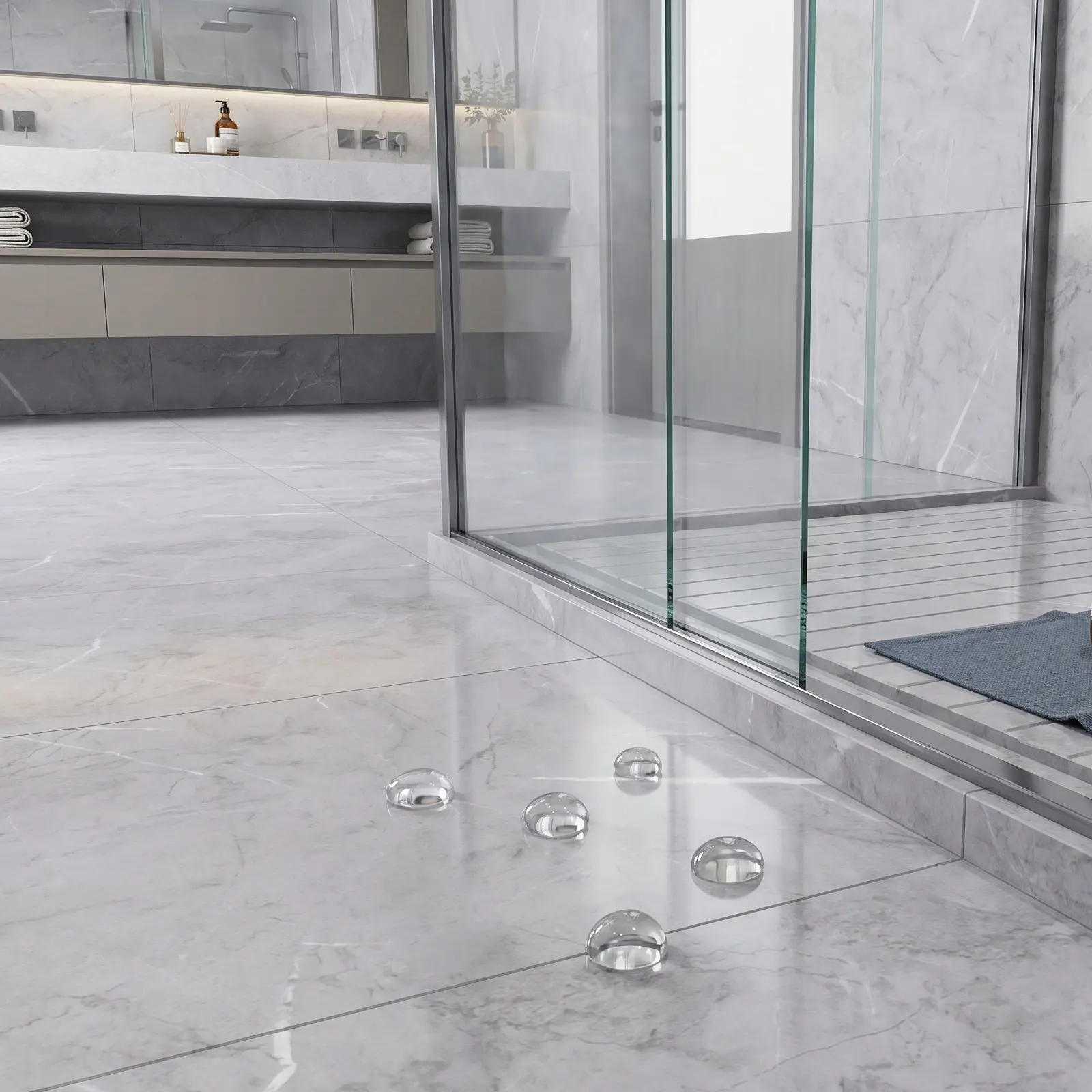 10Pcs Self-Adhesive Floor Tiles Peel Stick Marble Design Waterproof PVC Vinyl Flooring Kitchen Bathroom Laundry Indoor Floor