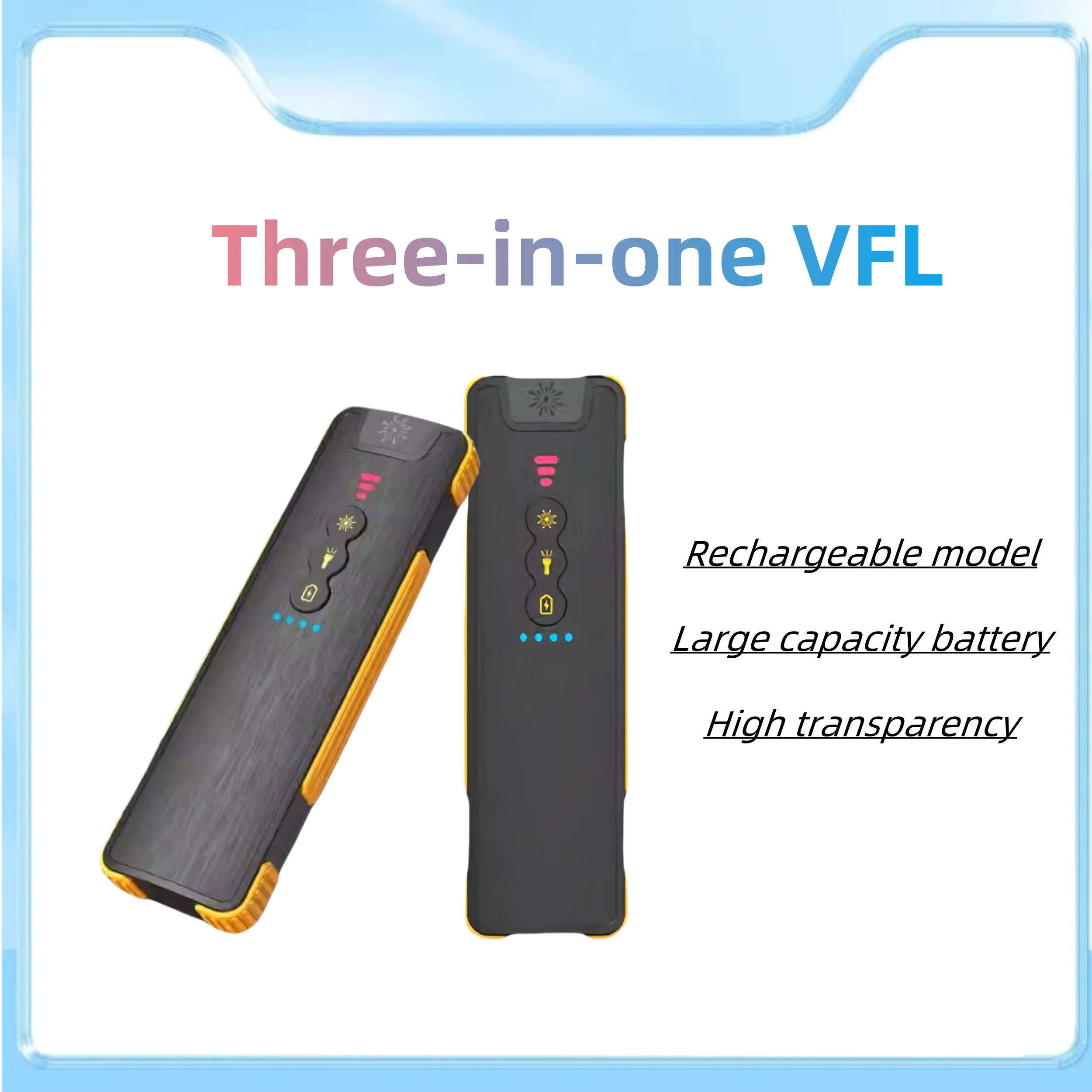 

New fiber optic test pen visual fault locator network cable tester red light VFL emergency charging treasure 15/30/50