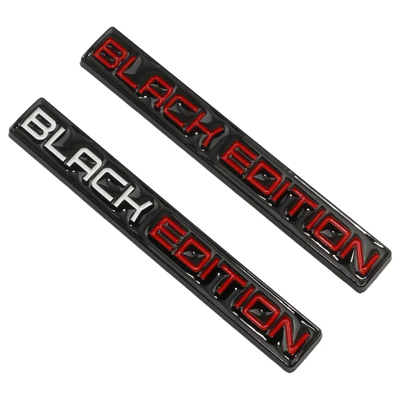 3D Metal BLACK EDITION Rear Trunk Fender Badge Emblem Decals Sticker For Toyota Honda Nissan Lexus Volvo Cadillac BMW Audi view 3