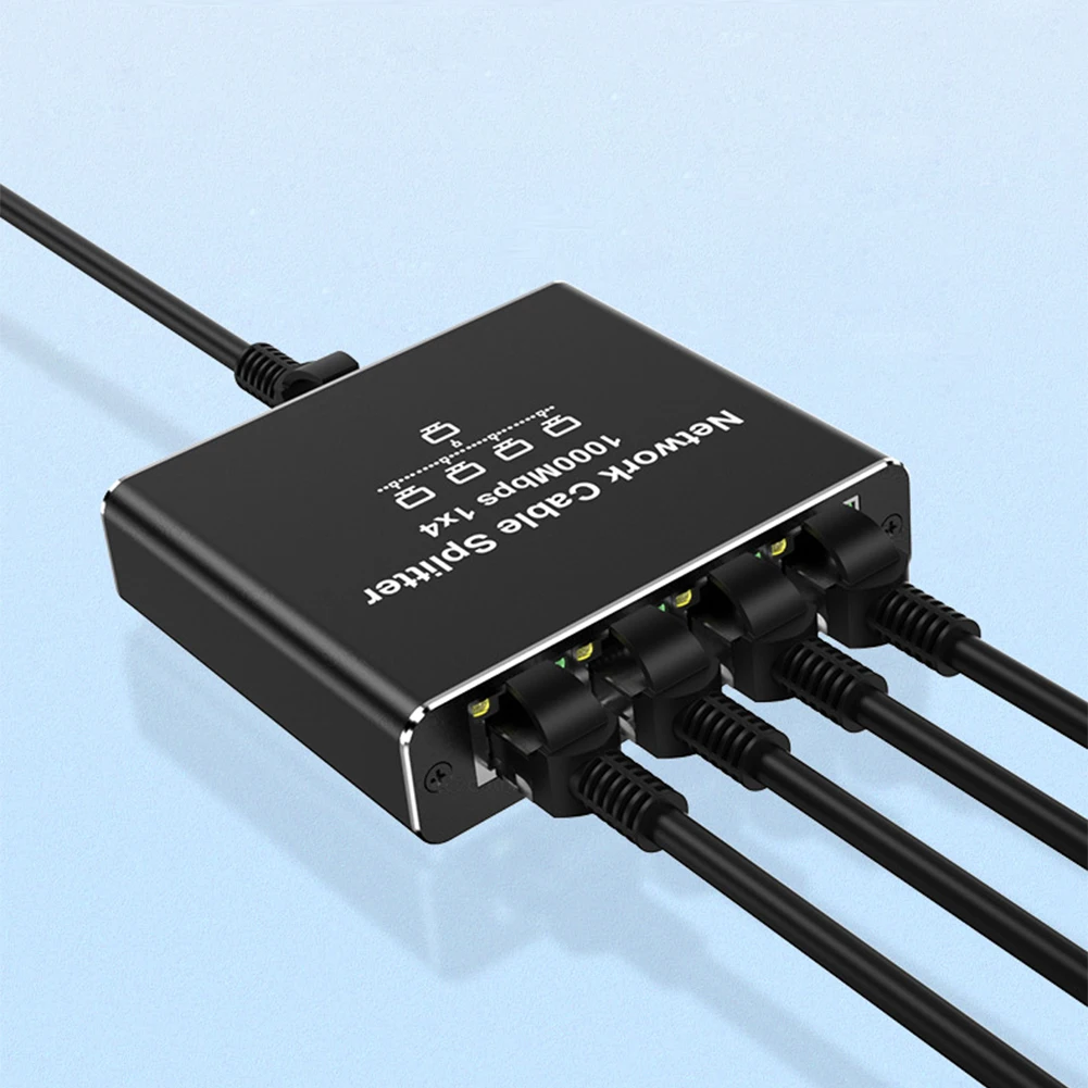 1 ～ 4 LAN スプリッター高速 1000Mbps インターネット スプリッター アダプター 4 台のデバイスを同時にネットワーキング Cat5/5e/6/7/8 ケーブル用
