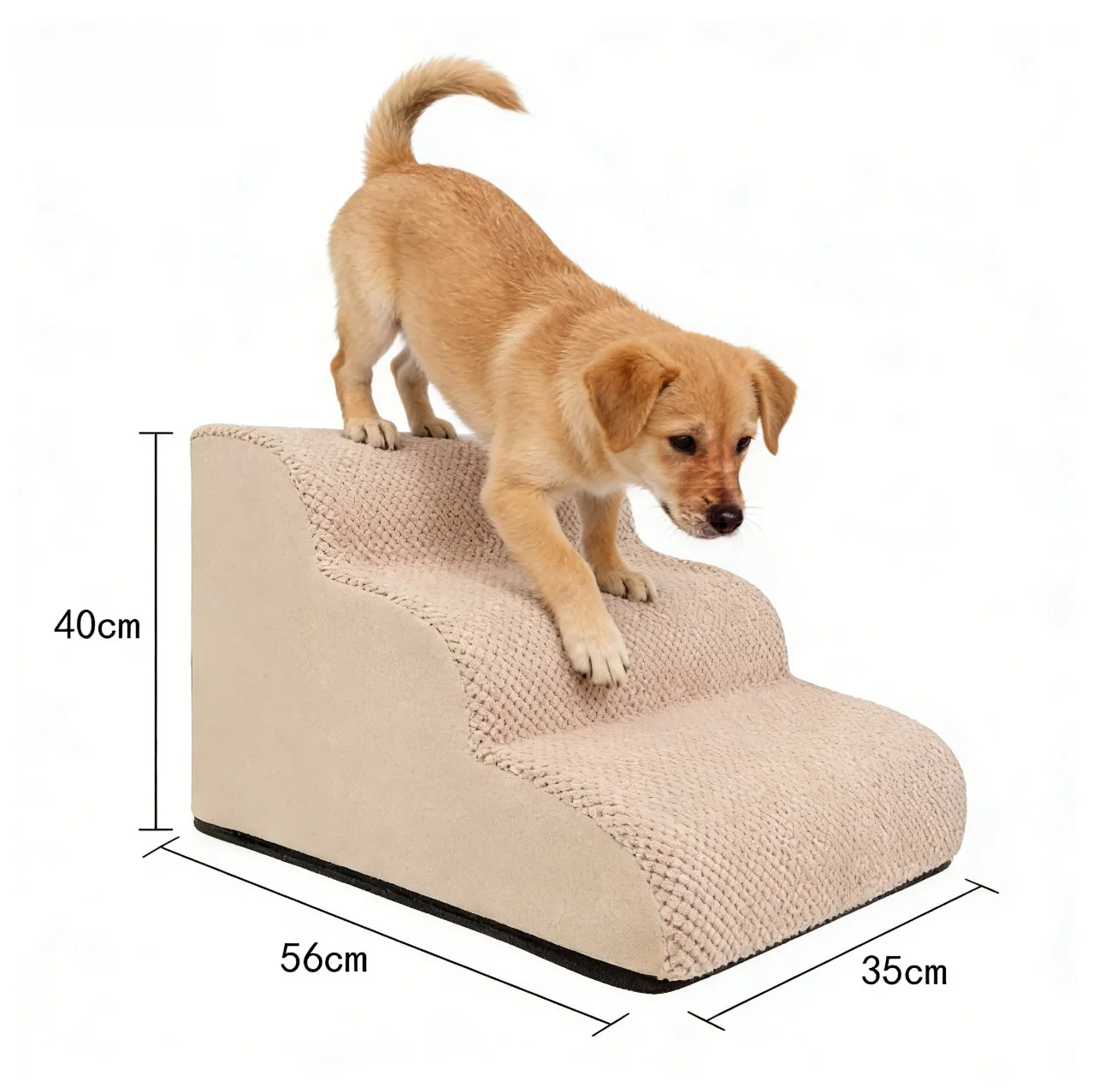 

Modern Solid High-Density Foam Eco-Friendly Dog Steps with Non-Slip Treads 2/3/4 Step Pet Stairs for Small & Medium Dogs Cats