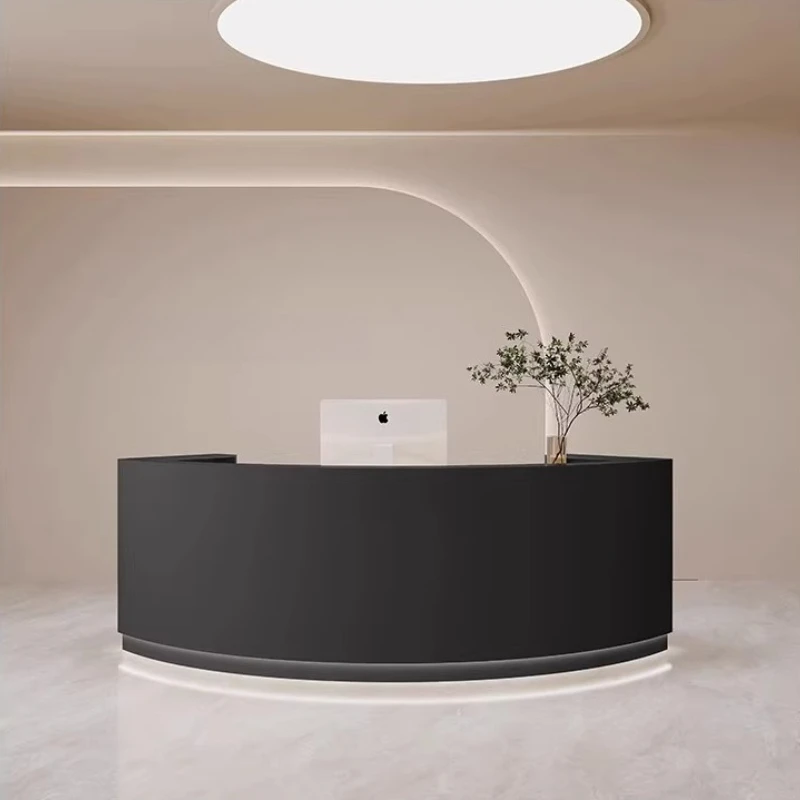 ديكور طبي مكاتب الاستقبال الحديثة الصالة الرياضية مكاتب الاستقبال الحديثة الصغيرة الجبهة الفاخرة متجر Rezeption Theke الأثاث #2