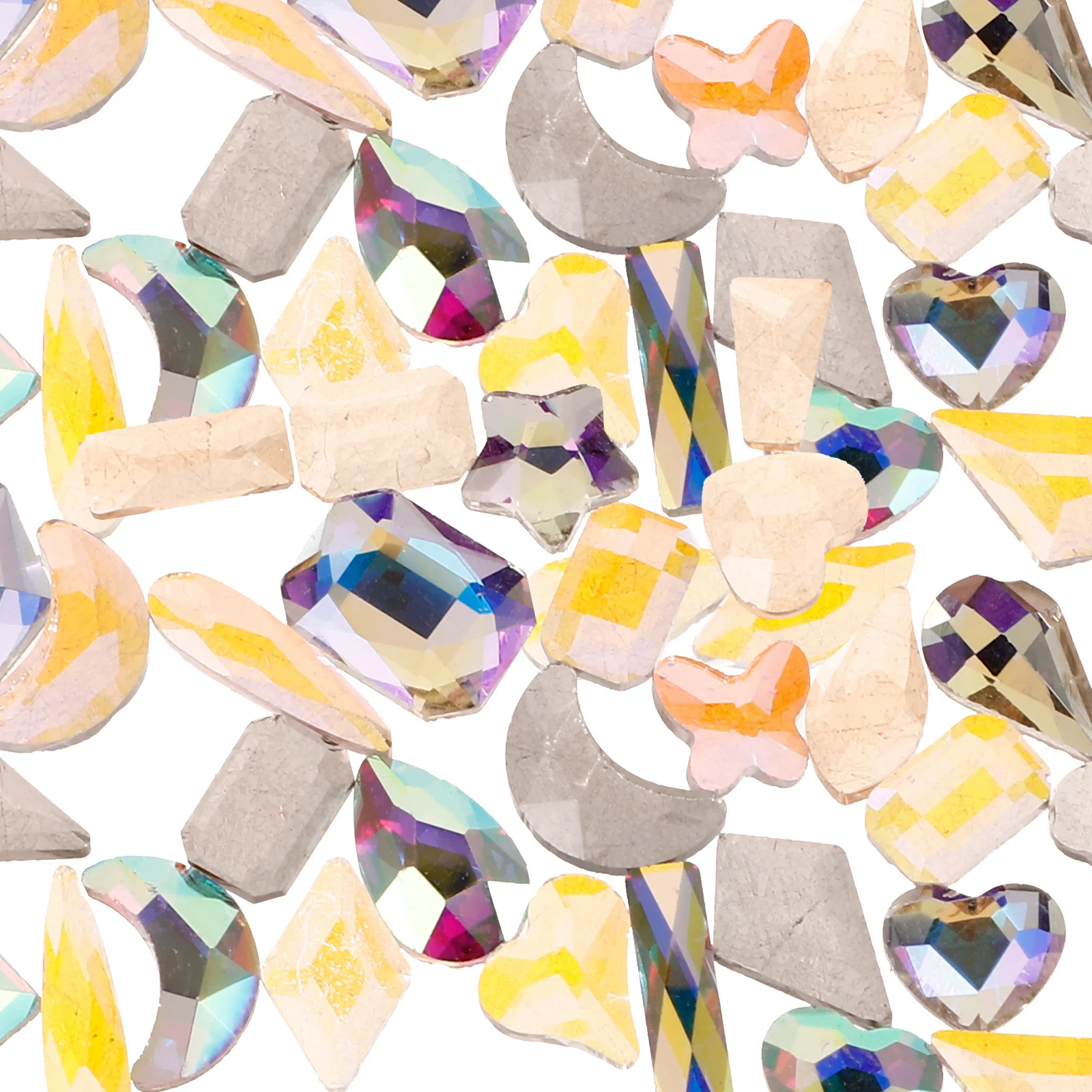 

1 Box Irregular Rhinestone Nail Charms Nail Art Decoration Set 7 Grids DIY Nails Gems Accessories Manicure Supplies