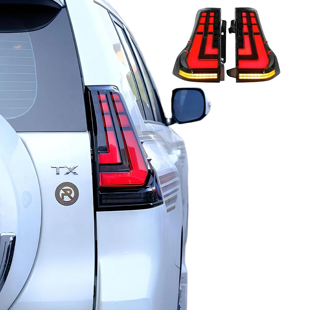 Land Cruiser Prado 용 순차 표시기 테일 라이트가있는 2003-2009 LED 용 공장 Prado FJ120 미등