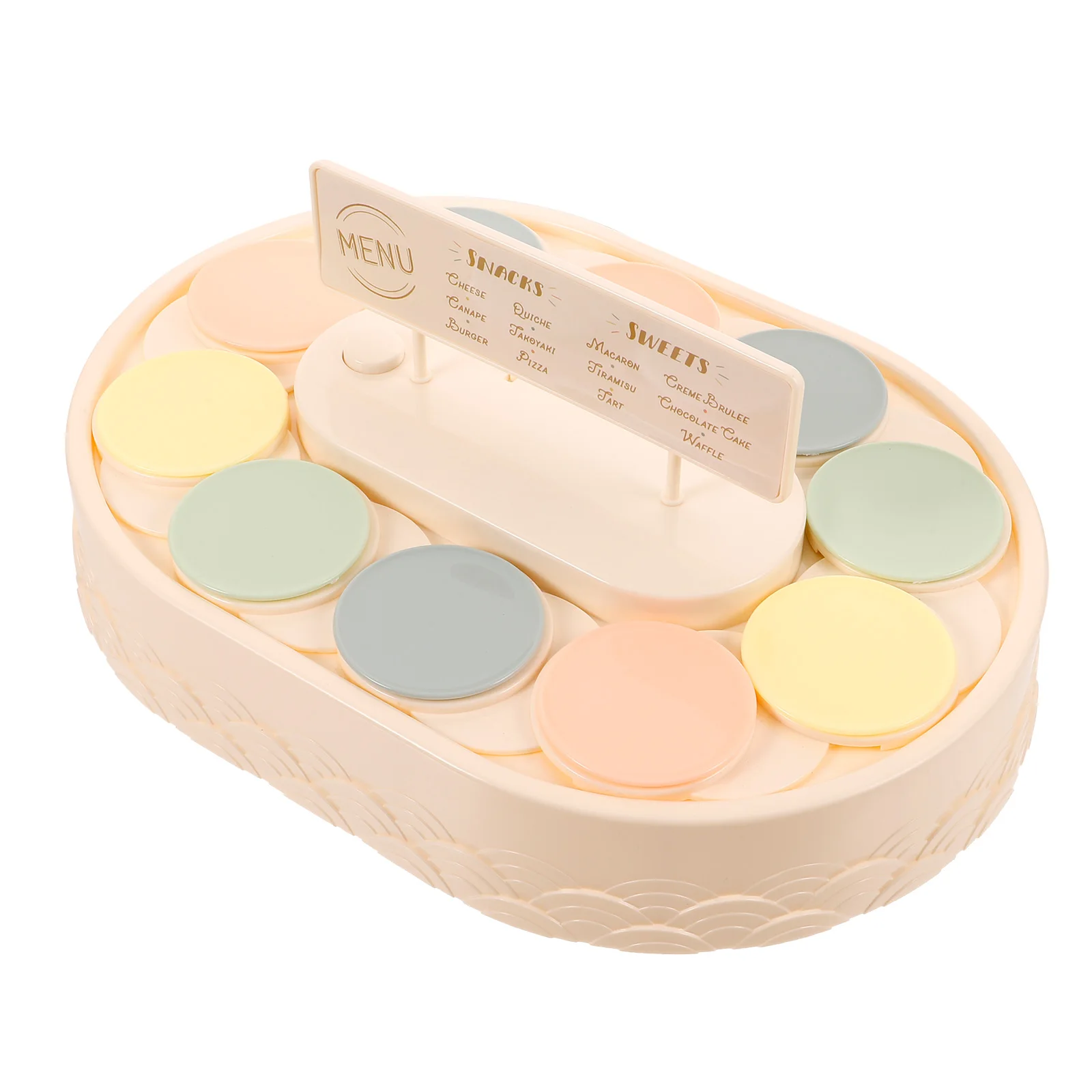 

Ice Cream Machine Automatic Rotating Sushi Display Holder Plastic Cake Stand Turntable Reusable Multipurpose Kitchen Bar