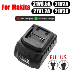18V 21V Li-ion Battery Charger Quick Charge 0.5A 1.2A 2A 3A Power Tools Portable Charger for Makita BL1415 BL1815 BL1830 BL1850