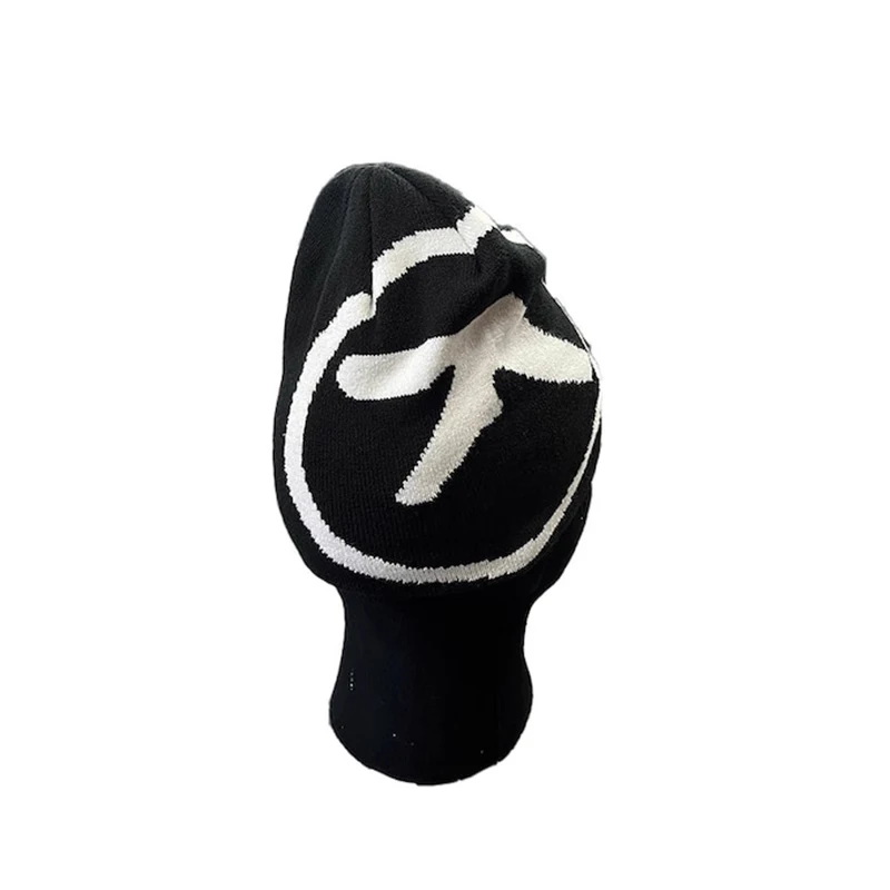 Aphex Twin Frauen Hut Stricken Beanies Caps Für Männer Y2k Streetwear Winter Mode Pullover Kpop Vintage Goth Warme Hip Hop Unisex – Detail 12