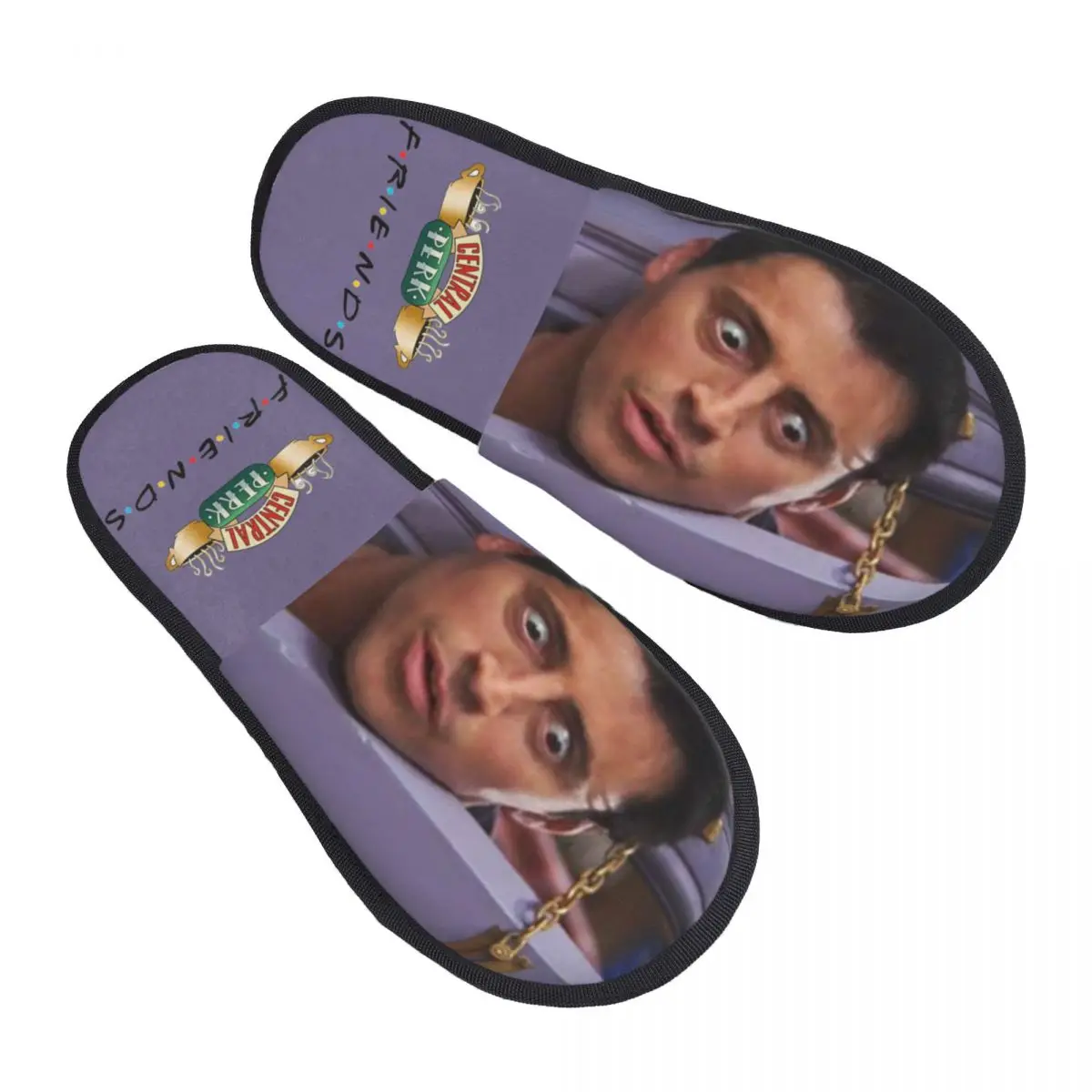 

Custom Funny Friends TV Show House Slippers Women Comfy Memory Foam Central Perk Cafe Comic Slip On Bedroom Slipper Shoes