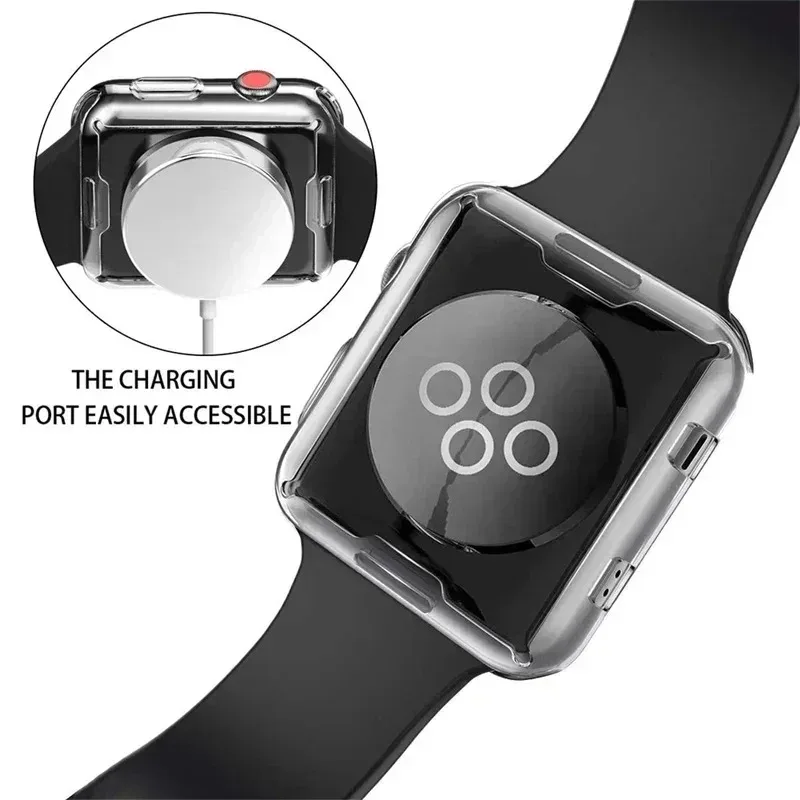 Screenprotector voor Apple Watch 46 mm 49 mm 41 mm 44 mm 40 mm 38 42 mm TPU Bumper Cover Accessoires iWatch Series Ultra 10 9 8 7 SE 6