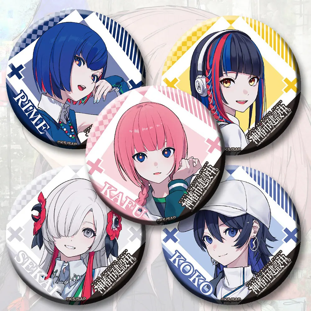 

Японское аниме Kamitsubaki City Under Construction Pins Yorukawa Sekai Tanioki Rime Badge Косплей Мультфильм Itabag Bedge Brooch DADGE