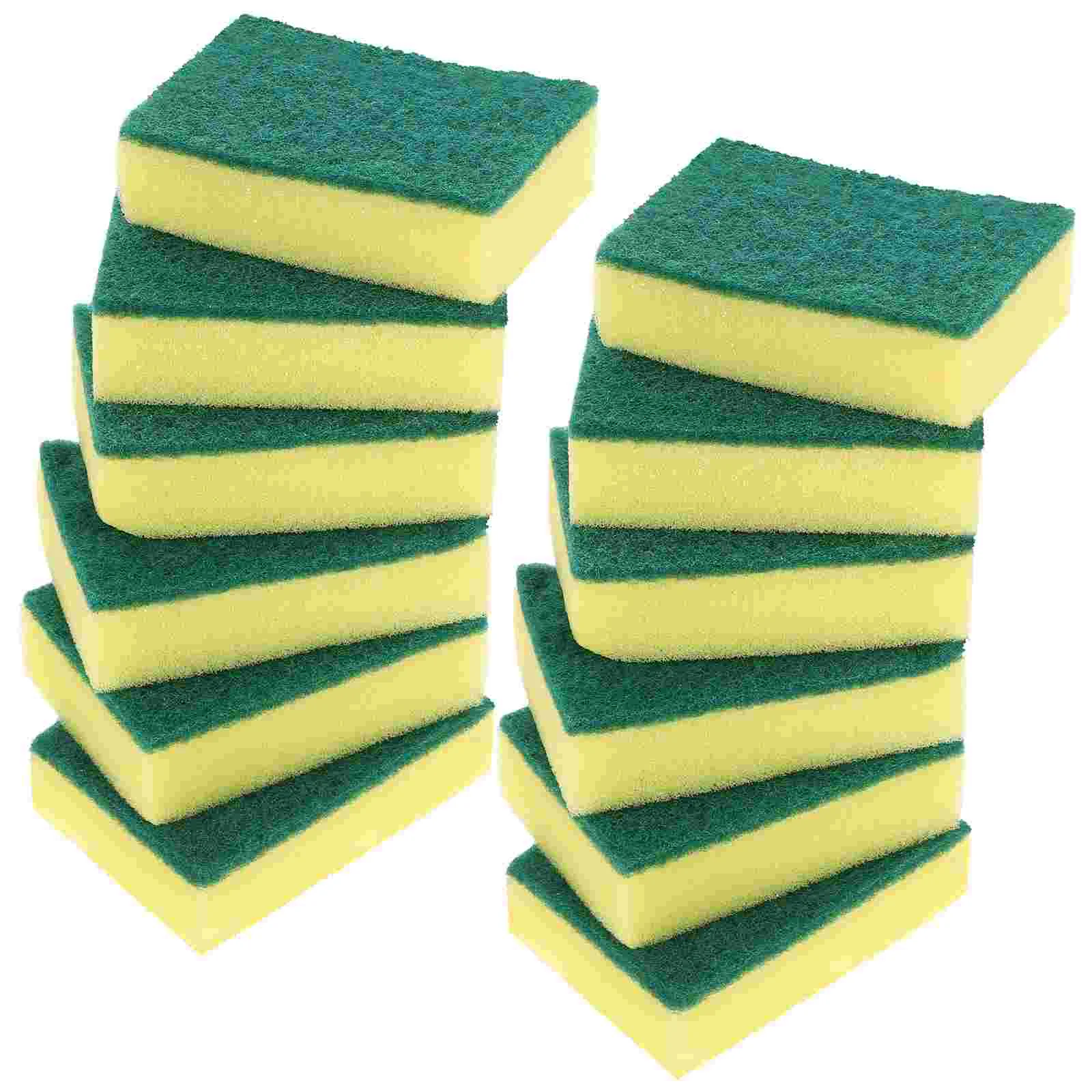 24 Pcs Thick Dishwashing Sponge Reusable Scrub Sponges For Cleaning Dishes Kitchen Tools Wok Sponge Scouring Pad