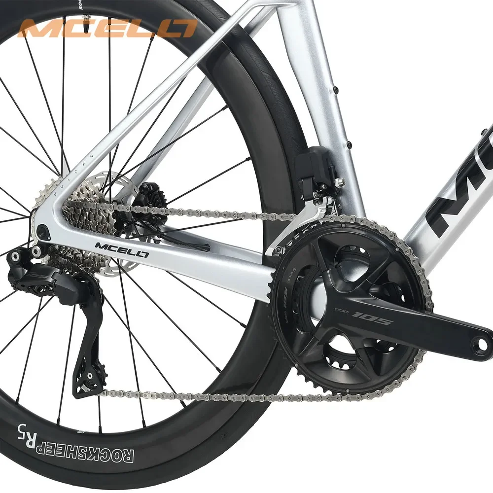 F, YUZHE Team Racing bietet ein hochwertiges, ultraleichtes 7,5 kg schweres V2 105 Di2 R7170-24S T800 Carbonfaser-Rennrad mit hydraulischen Scheibenbremsen an.