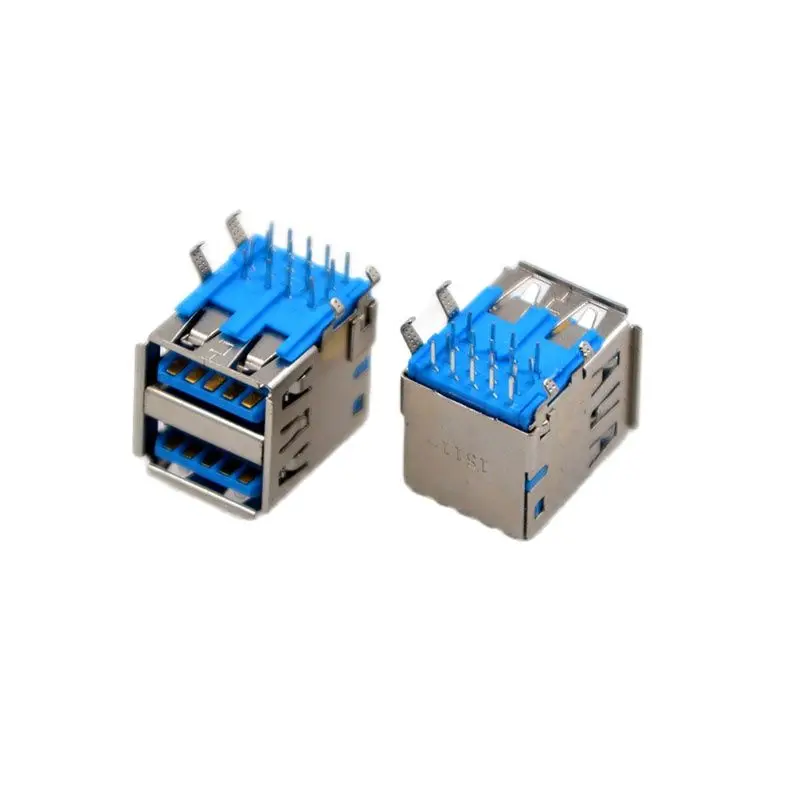 Imagem -04 - Interface de Soquete Usb 3.0 Duplo Conector Fêmea 90 Graus tipo a Pcb Novo Especial Atacado 100 Pcs