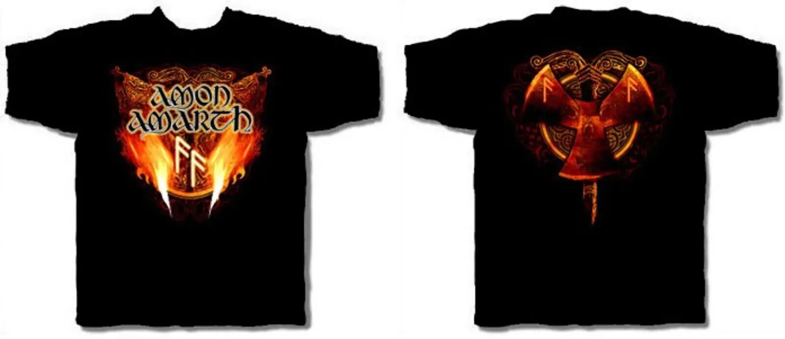 AMON AMARTH cd lgo FLAMES Official SHIRT SMALL New OOP surtur jomsviking gods