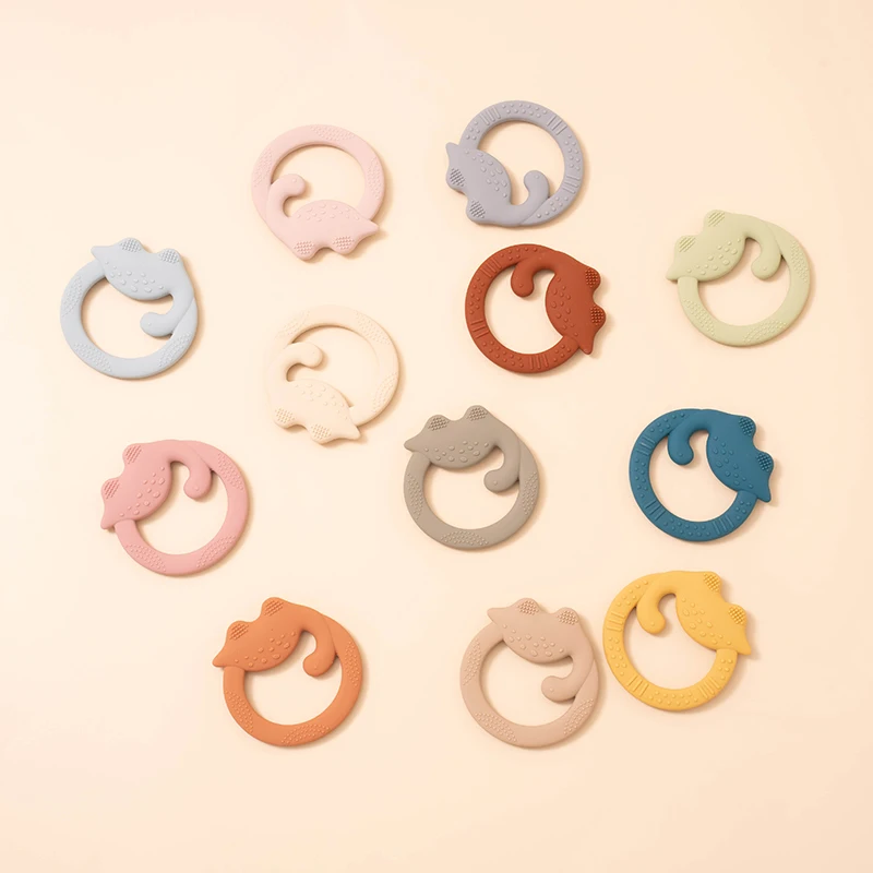 1PC Cartoon Dinosaur Baby Molar Teething Toys Food Grade Silicone Teethers for Babies BPA Free Relief Chewing Toy Newborn Gifts