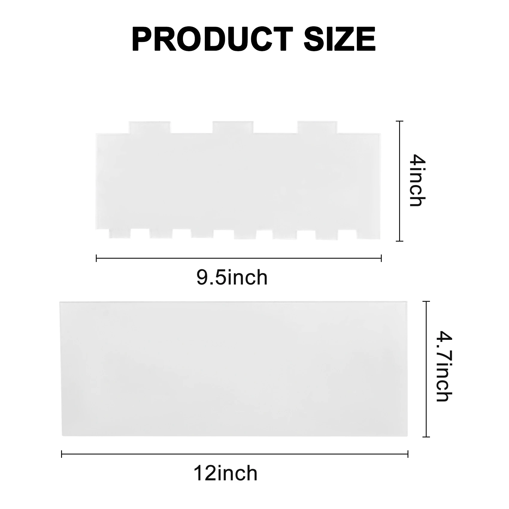 ONCE 12 Inch Acrylic Cake Scraper Smoother And 9.5 Inch Stripes Edge Side Cake Scraper Frosting Combs For Cream Cakes Smooth