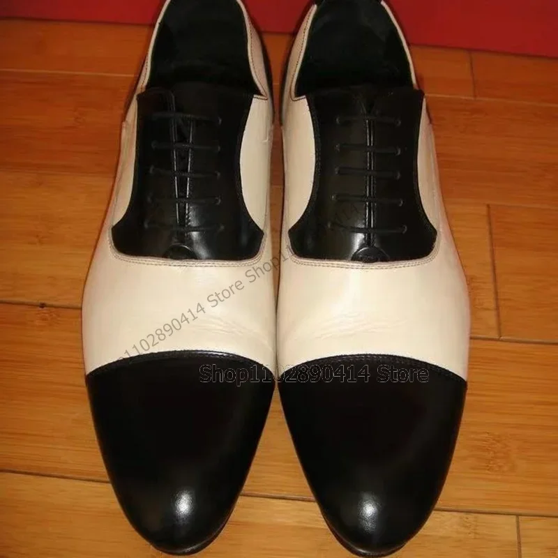 

Mixed Color Patchwork Strappy Men Shoes Fashion Lace Up Men Casual Shoes Luxurious Handmade Party Feast Banquet Men Dress Shoes