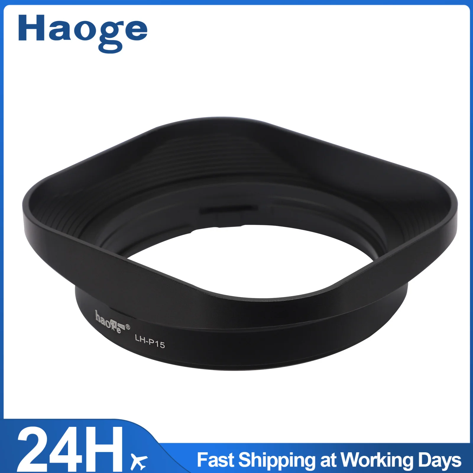 Haoge LH-P15 כיכר מתכת עדשת הוד עבור Panasonic לייקה DG SUMMILUX 15mm f/1.7 ASPH 15MM f1.7