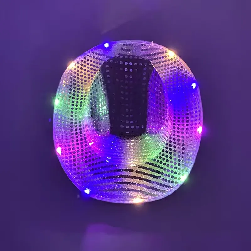 Blinky luz LED vaquero sombrero de vaquera gorra intermitente sombrero brillante carnaval hombres mujeres despedida de soltera boda suministros nupciales