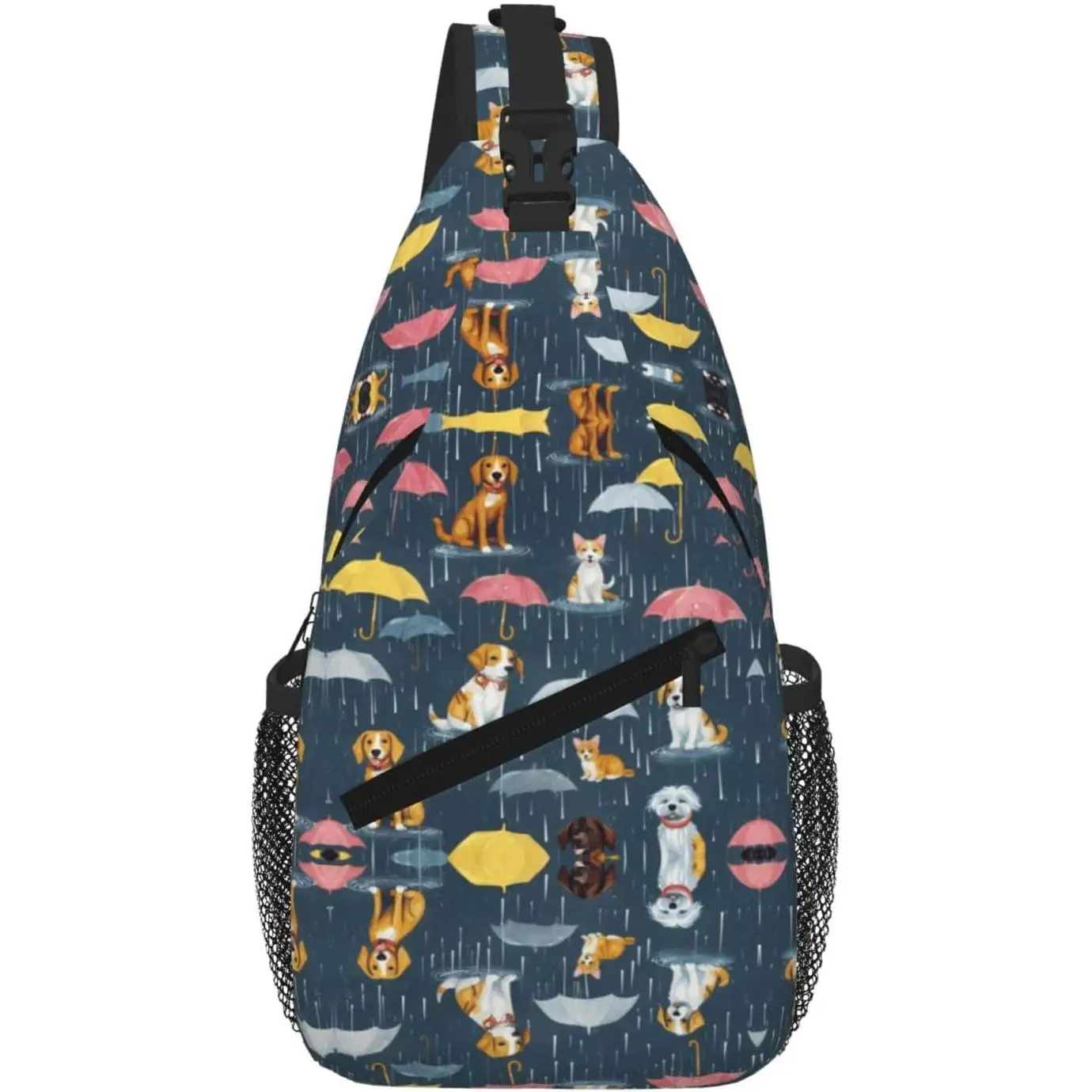 

Рюкзак через плечо с принтом Raining Cats Dogs, сумка на ремне, дорожная походная нагрудная сумка, рюкзак для путешествий, рюкзак на плечо для спортзала