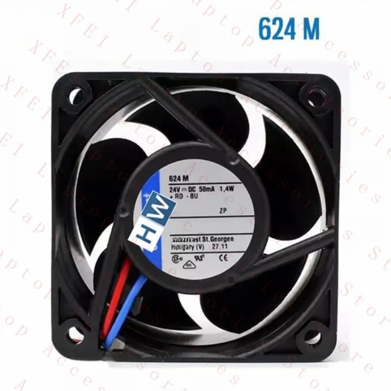 F  1/piece 624M 60*25MM 6CM 24V 58mA 1.4W Inverter Axial Flow Cooling Fan