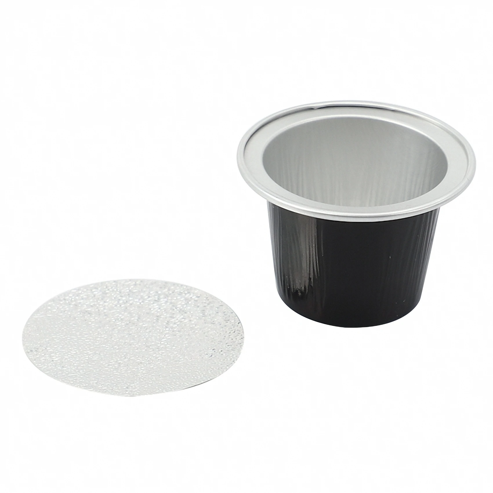 Cápsulas de café recargables, taza desechable, suministros de café de embalaje para Nespresso, negro, 50 juegos