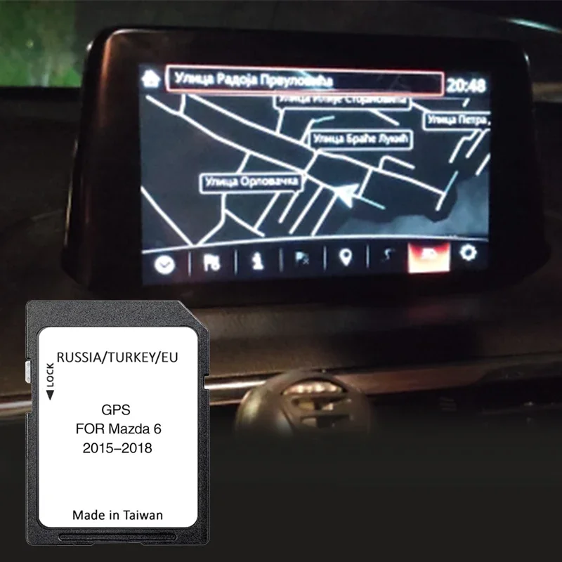 for Mazda 6 2015-2021 Sat Nav Card Russia Finland France GPS Map SD Card