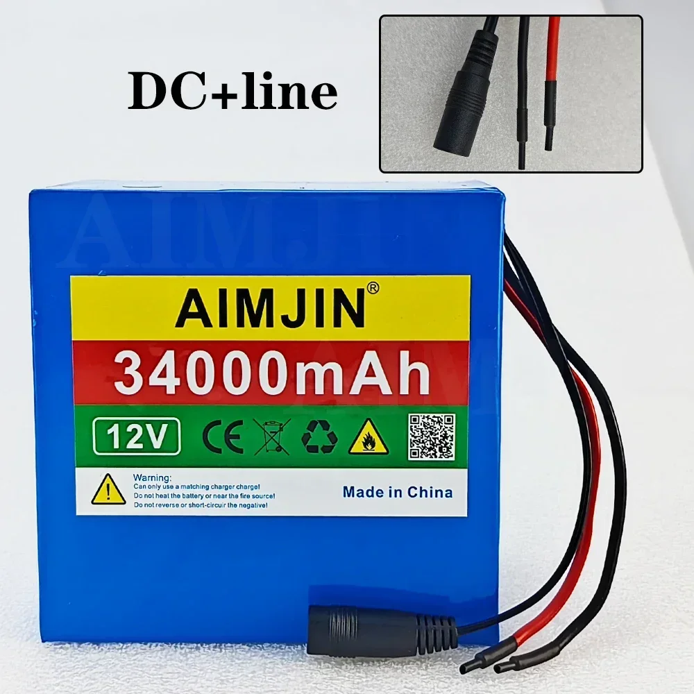 18650 12V 3400mAh for LED Lamp Light Solar Street Light Backup Power etc Rechargeable Li-Ion 3S12P Battery Pack