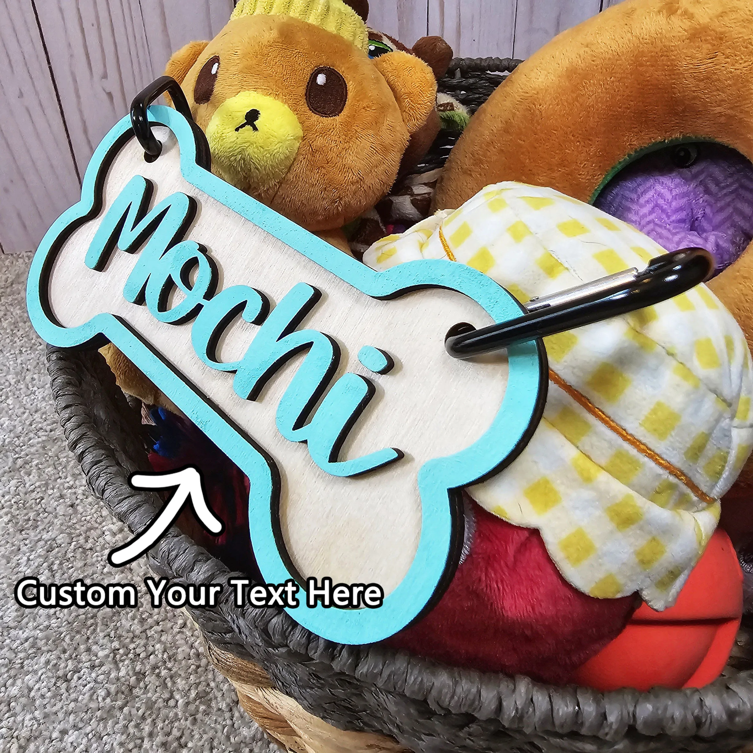 Custom Dog Tag - Personalized Large-Size Wooden Name Laser Engraved DIY Pet Accessory for Big Dogs, Daily Use & Pet Lover Gifts image 2