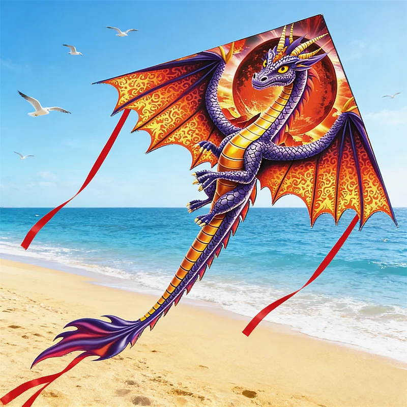 Cometa Pterosaurio, Pipa Voadora, Cerf Volants, para Adultos, Carretilha de Pipa, Kitesurfing, Juguete Novedoso, Cometa Eléctrica con Carrete Inalámbrico, Diversión