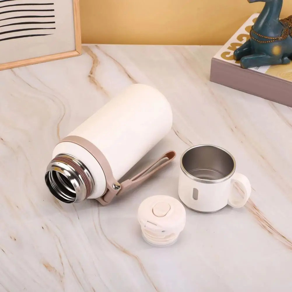 

600/800ml Insulation Cup 316 Stainless Steel with Portable Handle Vacuum Thermal Insulation for Hot Cold Drinks