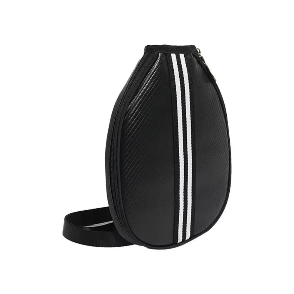 Crossbody Pickleball Shoulder Bag Large Capacity Adjustable Pickleball Paddle Cover Comfortable Straps Black Sports Fitness Bag