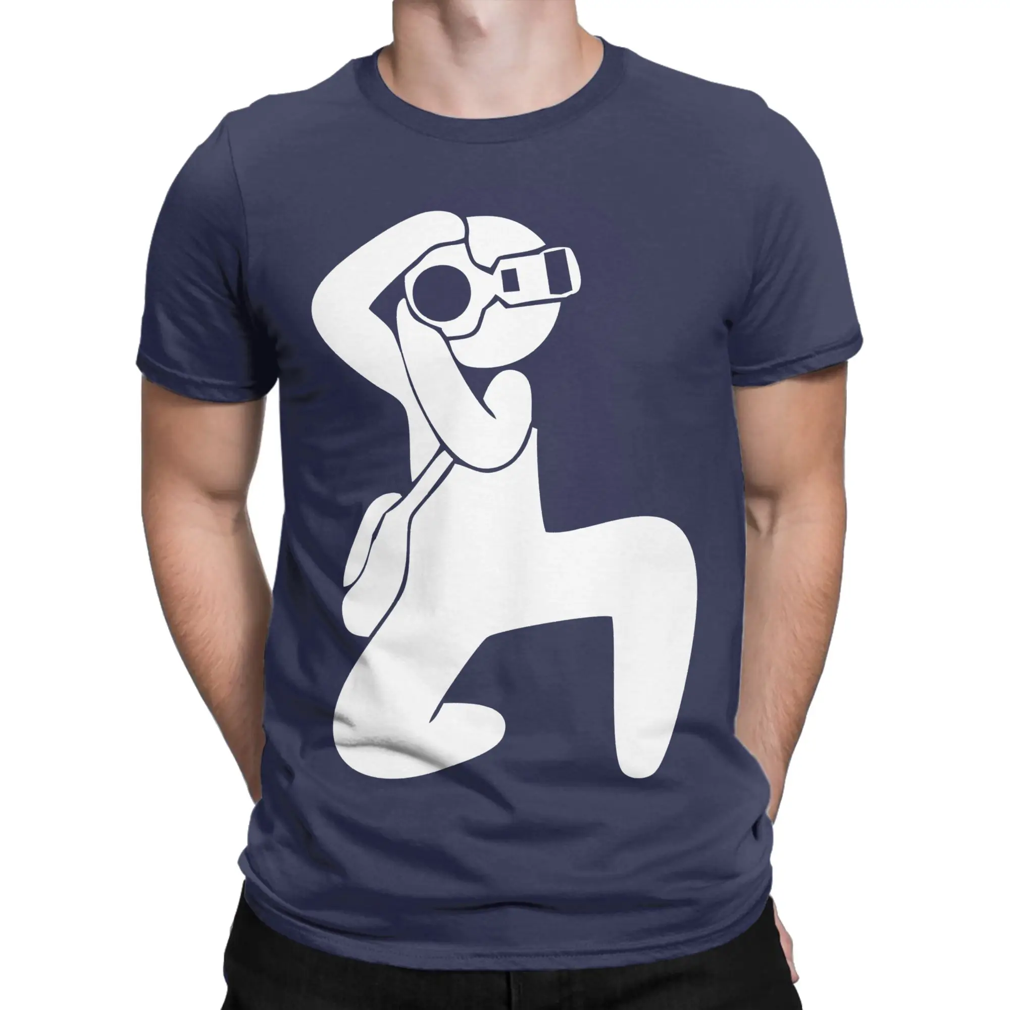 Photographer Silhouette Great Gift T Shirt Men's Cotton Tops Funny  Crewneck Short Sleeve