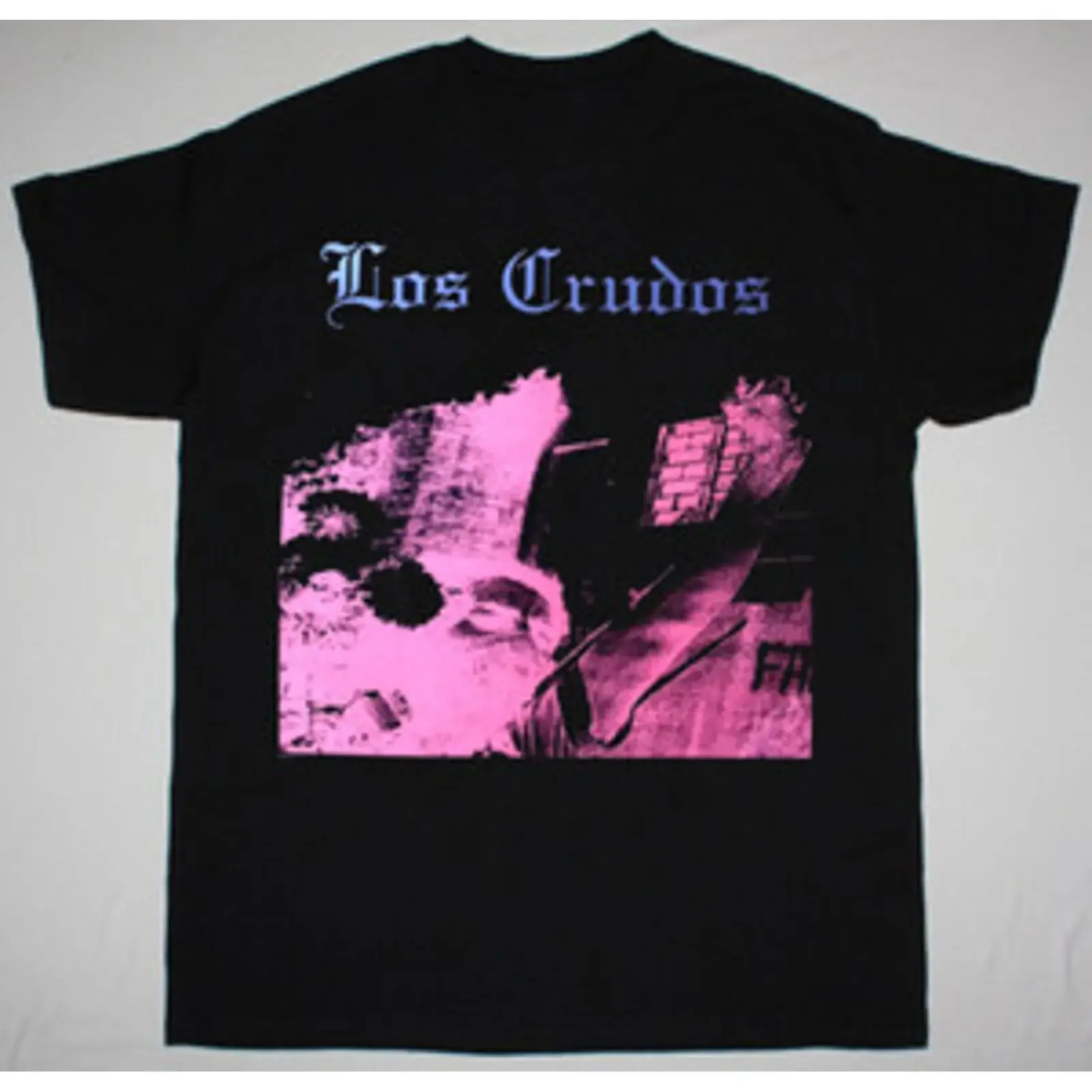 Camiseta Los Crudos 1991 1995 Primeros Gritos Blanca, Todas las Tallas, Estilo Vintage Lavado, Ligeramente Desgastada, Cómoda para Uso Diario
