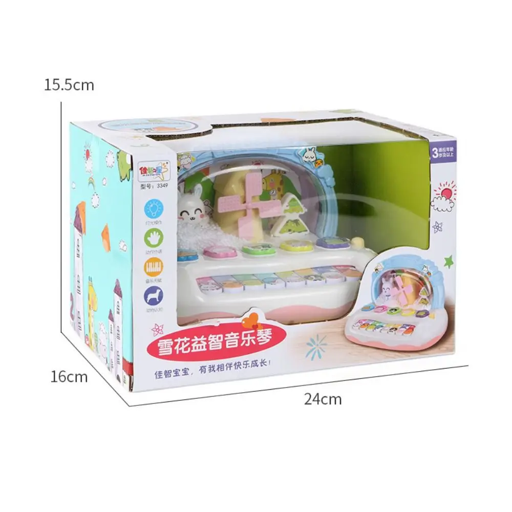 漫画ベビー音楽ピアノおもちゃ電子ピアノキーサウンドライト Snowfiake 楽器のおもちゃ子供の教育ゲーム
