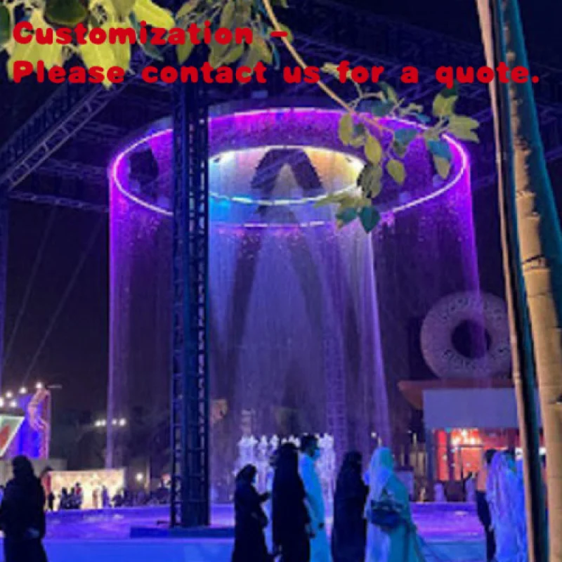 

custom.AWS Outdoor Artificial Decorative Public Place Graphical Digital Curtain Custom Wall Fountain Waterfall