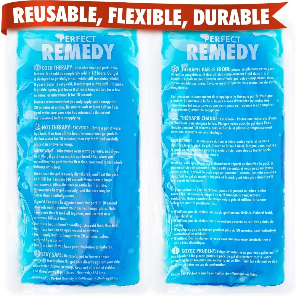 

Reusable Gel Ice Pack Duo for Hot Cold Therapy Injury Relief Recovery